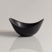 Gunnar Nylund for Rorstrand, Sweden, ceramic elliptical bowl with black haresfur glaze L3345