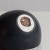 Gunnar Nylund for Rorstrand, Sweden, ceramic elliptical bowl with black haresfur glaze L3345
