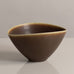 Per Linnemann-Schmidt at Palshus, Denmark, stoneware ovoid bowl with brown glaze L3567