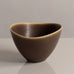 Per Linnemann-Schmidt at Palshus, Denmark, stoneware ovoid bowl with brown glaze L3567