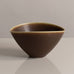 Per Linnemann-Schmidt at Palshus, Denmark, stoneware ovoid bowl with brown glaze L3567