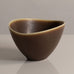 Per Linnemann-Schmidt at Palshus, Denmark, stoneware ovoid bowl with brown glaze L3567