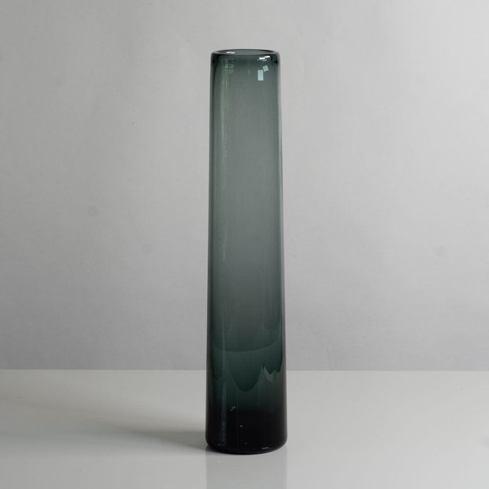 Per Lutken for Holmegaard, Denmark, large cylindrical vase in gray glass M5700