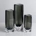 Nils Landberg for Orrefors, Sweden, rectangular gray glass "Sommerso" vase G9150
