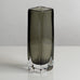Nils Landberg for Orrefors, Sweden, rectangular gray glass "Sommerso" vase M4212