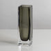 Nils Landberg for Orrefors, Sweden, rectangular gray glass "Sommerso" vase M4212