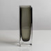 Nils Landberg for Orrefors, Sweden, rectangular gray glass "Sommerso" vase M4212