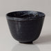 Erich and Ingrid Triller for Tobo, Sweden, unique stoneware bowl with dark blue glaze L3404