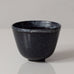 Erich and Ingrid Triller for Tobo, Sweden, unique stoneware bowl with dark blue glaze L3404