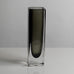 Nils Landberg for Orrefors, Sweden, rectangular gray glass "Sommerso" vase G9150