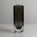 Nils Landberg for Orrefors, Sweden, rectangular gray glass "Sommerso" vase G9150