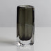 Nils Landberg for Orrefors, Sweden, rectangular gray glass "Sommerso" vase M4213