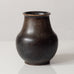 Erich and Ingrid Triller for Tobo, Sweden, unique stoneware vase with dark brown glaze L3403