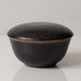 Erich and Ingrid Triller for Tobo lidded jar with dark brown glaze G9183