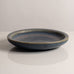 Carl Harry Stålhane for Rörstrand, Sweden, round dish with blue mottled matte glaze M5655