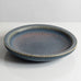 Carl Harry Stålhane for Rörstrand, Sweden, round dish with blue mottled matte glaze M5655
