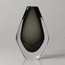 Nils Landberg for Orrefors, Sweden, gray glass diamond shaped "Sommerso" vase L3517