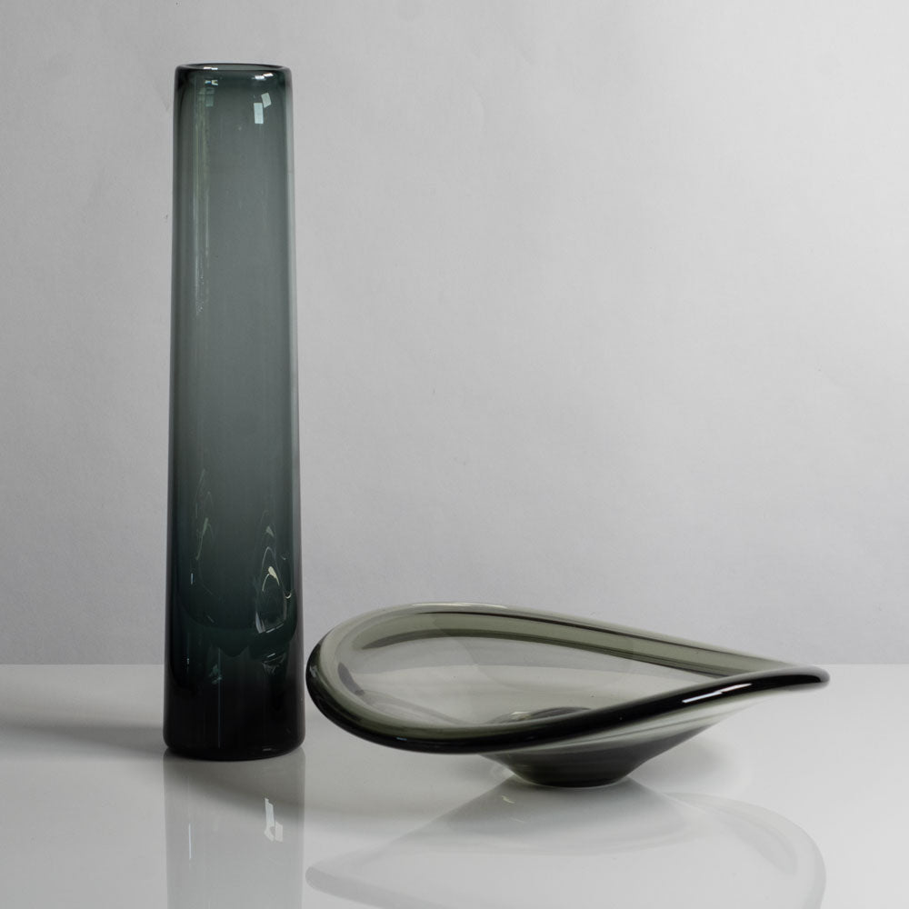 Two glass objects by Per Lutken for Holmegaard, Denmark