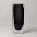Nils Landberg for Orrefors, Sweden, dark gray glass "Sommerso" vase L3490