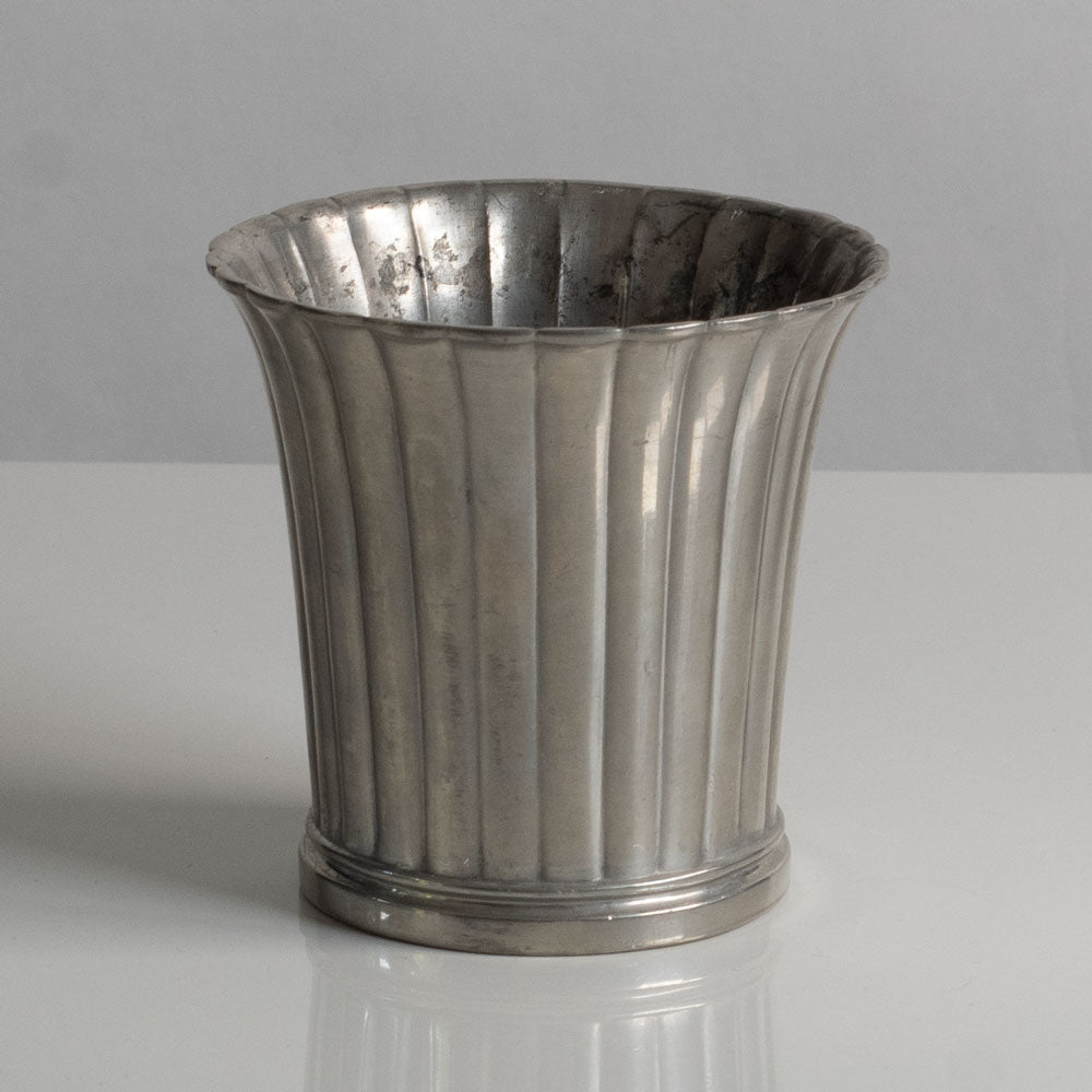 Just Andersen, Denmark, fluted vase in pewter M5694