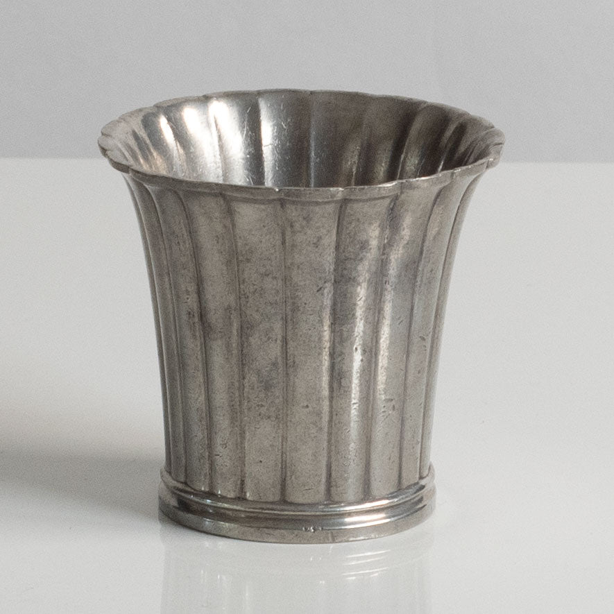Just Andersen, Denmark, fluted vase in pewter M5695