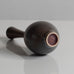 Berndt Friberg for Gustavsberg, Sweden, unique stoneware cabinet vase with dark gray-brown haresfur glaze M5624