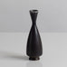 Berndt Friberg for Gustavsberg, Sweden, unique stoneware cabinet vase with dark gray-brown haresfur glaze M5622