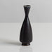 Berndt Friberg for Gustavsberg, Sweden, unique stoneware cabinet vase with dark gray-brown haresfur glaze M5622
