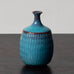 Stig Lindberg for Gustavsberg, unique stoneware miniature vase with glossy turquoise glaze J1155