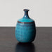 Stig Lindberg for Gustavsberg, unique stoneware miniature vase with glossy turquoise glaze J1155