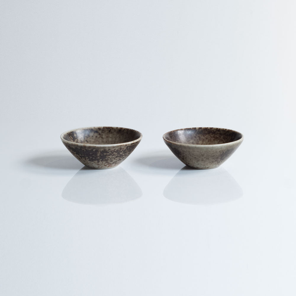Two small bowls with white and brown glaze by Carl Harry Stålhane for Rörstrand, Sweden
