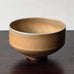Berndt Friberg for Gustavsberg, Sweden, unique stoneware bowl with yellow ochre haresfur glaze L3583