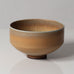 Berndt Friberg for Gustavsberg, Sweden, unique stoneware bowl with yellow ochre haresfur glaze L3583