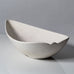 Gunnar Nylund for Rörstrand, Sweden, stoneware leaf shaped bowl in matte white glaze L3584
