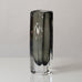 Nils Landberg for Orrefors, Sweden, rectangular gray glass "Sommerso" vase J1340