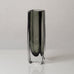 Nils Landberg for Orrefors, Sweden, rectangular gray glass "Sommerso" vase J1340