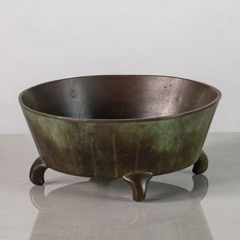 WMF Ikora, Germany, art nouveau copper and brass vase J1525 - Freeforms