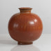 Gunnar Nylund for Rörstrand, Sweden, large round stoneware vase with golden brown glaze M5518
