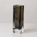 Nils Landberg for Orrefors, Sweden, rectangular gray glass "Sommerso" vase L3491