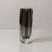 Nils Landberg for Orrefors, Sweden, triangular gray glass "Sommerso" vase L3520