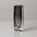 Nils Landberg for Orrefors, Sweden, triangular gray glass "Sommerso" vase L3520