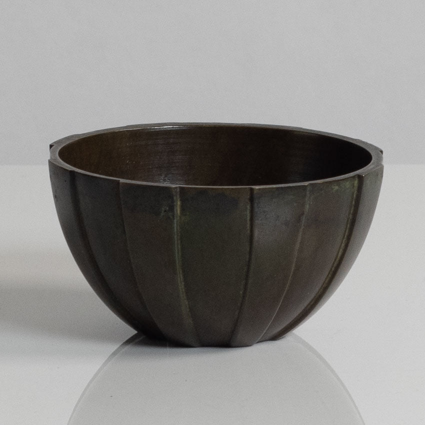 Just Andersen for GAB, Sweden, bronze fluted bowl M5724