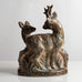 Knud Kyhn for Royal Copenhagen, Denmark, large stoneware figure of a two deer with Sung glaze M5756