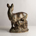Knud Kyhn for Royal Copenhagen, Denmark, large stoneware figure of a deer with Sung glaze M5755