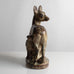 Knud Kyhn for Royal Copenhagen, Denmark, large stoneware figure of a deer with Sung glaze M5755