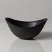 Gunnar Nylund for Rorstrand, Sweden, small ovoid bowl with black haresfur glaze L3311