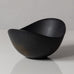 Gunnar Nylund for Rorstrand, Sweden, small ovoid bowl with black haresfur glaze L3311