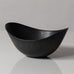 Gunnar Nylund for Rorstrand, Sweden, small ovoid bowl with black haresfur glaze L3311