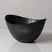 Gunnar Nylund for Rörstrand, Sweden, ovoid bowl with black and brown glaze L3198