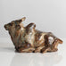 Knud Kyhn for Royal Copenhagen, Denmark, stoneware figure of a water buffalo M5721